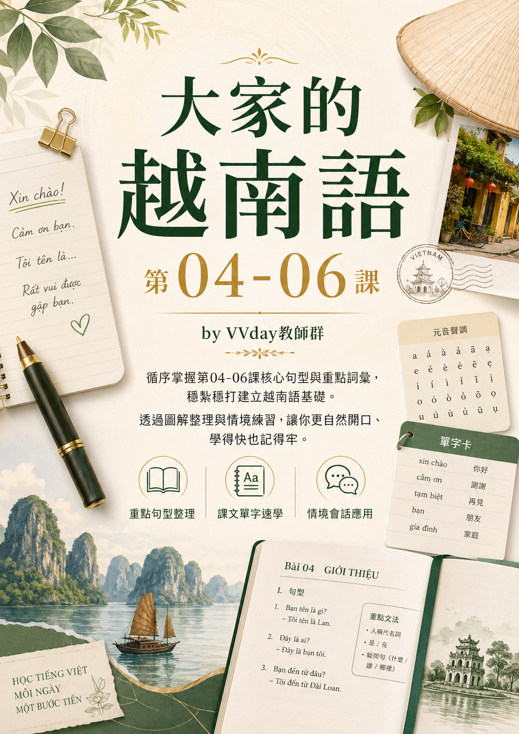 【VN202】大家的越南語第04-06課 by VVday教師群 (圖文影音課)